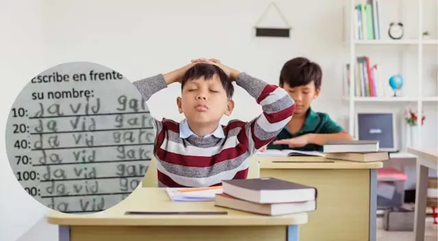 Un niño se volvió viral por su singular forma de responder una respuesta de un examen