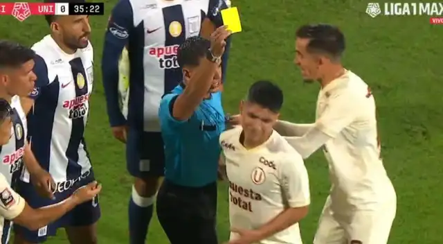 Piero Quispe recibe amarilla