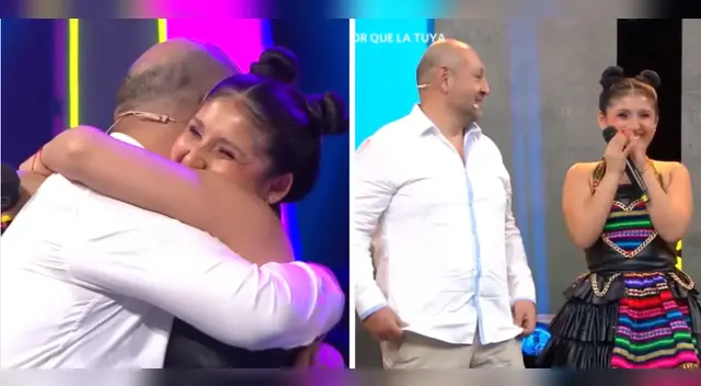 Milena Warthon presentó a su papá en TV.