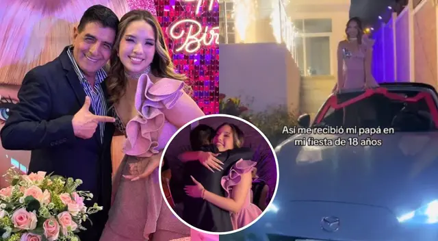 Nilver Huarac regala un auto convertible por sus 18 años. Nilver Huarac regala un auto convertible por sus 18 años.