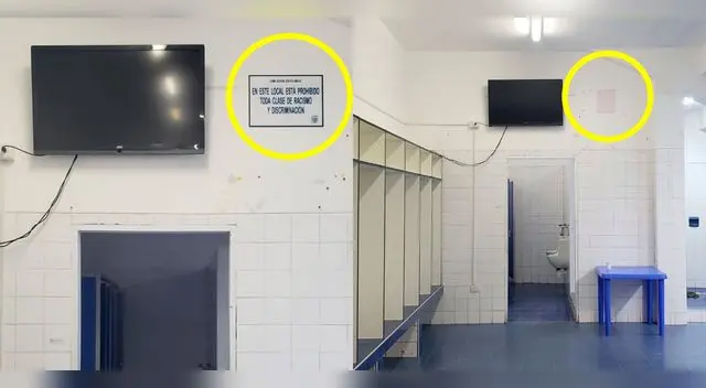 Hinchas hicieron viral las imágenes desde los vestuarios de Matute.