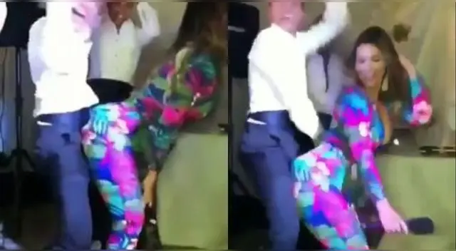 La animadora bailó de una peculiar manera al ritmo del reggaetón con alumno y es viral en Facebook.