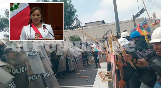 Se registran manifestaciones en el centro de Lima mientras se da el Mensaje a la Nación Se registran manifestaciones en el centro de Lima mientras se da el Mensaje a la Nación