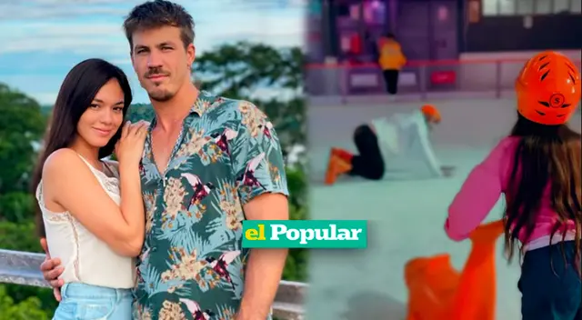 Jazmín Pinedo se divirtió con su novio e hija. Jazmín Pinedo se divirtió con su novio e hija.