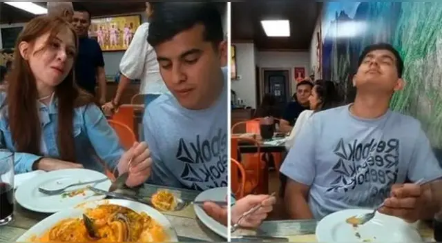 La pareja de jóvenes colombianos probaron Tacu Tacu por primera vez y reacción es viral en TikTok.