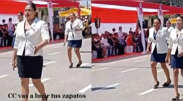 La profesora tuvo un incidente en plano desfile escolar y peculiar escena es viral en TikTok.