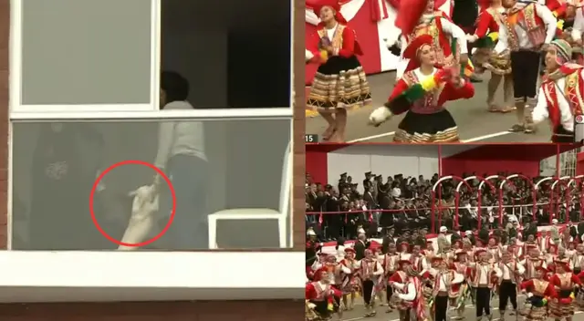 La 'Valicha' terminó por animar al perrito en danzar. La 'Valicha' terminó por animar al perrito en danzar.