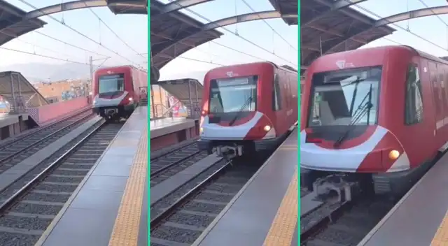 El Metro de Lima se pintó de rojo y blanco, siendo viral en Twitter.