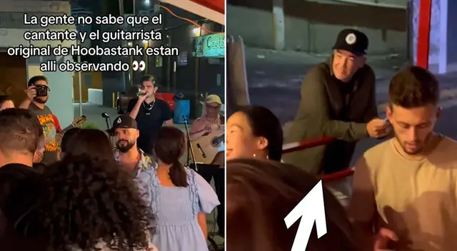 Un usuario grabó el instante en el que la banda estadounidense se encontraba presenciando el cover de su canción insignia. Un usuario grabó el instante en el que la banda estadounidense se encontraba presenciando el cover de su canción insignia.