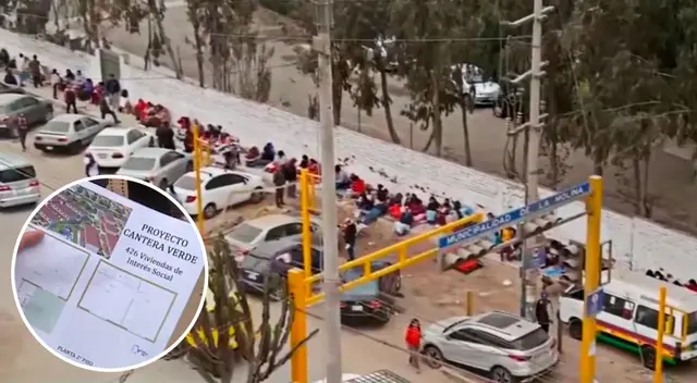 Más de 100 personas vienen haciendo cola para ser parte de un supuesto proyecto inmobiliario en La Molina.