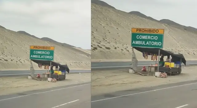 El letrero de la carretera causó en poco tiempo revuelo en las redes sociales.