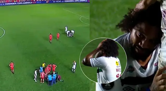 Marcelo lesionó a Luciano Sánchez con dura falta y quedó en shock por lo que vio: el brasileño fue expulsado. Marcelo lesionó a Luciano Sánchez con dura falta y quedó en shock por lo que vio: el brasileño fue expulsado.