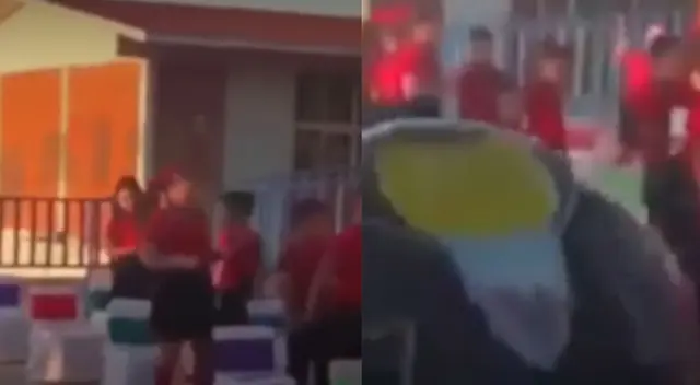 Todos esuccharon el audio de la maestra al estar conectado con unos parlantes. Todos esuccharon el audio de la maestra al estar conectado con unos parlantes.