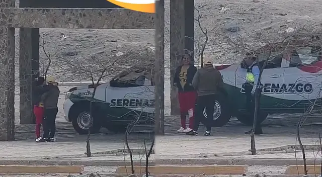 Pareja es captada realizándose tocamientos indebidos en plena vía pública de Parcona en Ica.