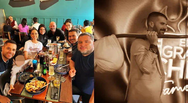 Nelly Rossinelli, Giacomo Bocchio, Javier Masías y Ricardo Morán comparten mesa en almuerzo sin José Peláez.