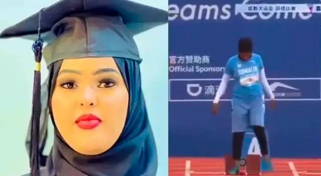 Una atleta somalí fue viral por su triste desempeño en el la pista de 100 de atletismo en China.
