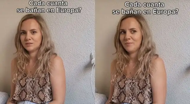La europea en el video explica que usa desodorantes para mantenerse aseada.