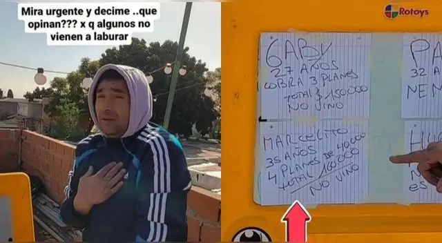 Albañil criticó a sus compañeros que no fueron a trabajar, los tildó de "vagos" y se volvió viral en TikTok Albañil criticó a sus compañeros que no fueron a trabajar, los tildó de "vagos" y se volvió viral en TikTok