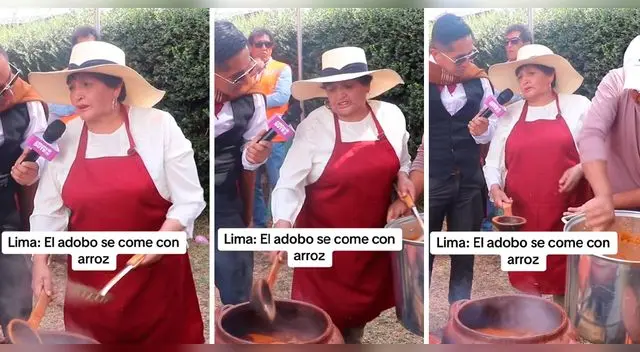 Chef arequipeña molesta al saber que en Lima comen adobo con arroz y reacción es viral en TikTok Chef arequipeña molesta al saber que en Lima comen adobo con arroz y reacción es viral en TikTok
