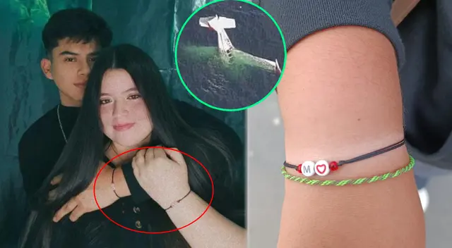 Enamorados mostrando pulsera de amor que se regalaron.