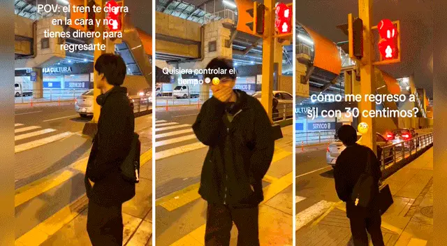 Joven peruano llega al tren, pero está cerrado y no tiene dinero para la combi: "¿Cómo regreso a SJL?"