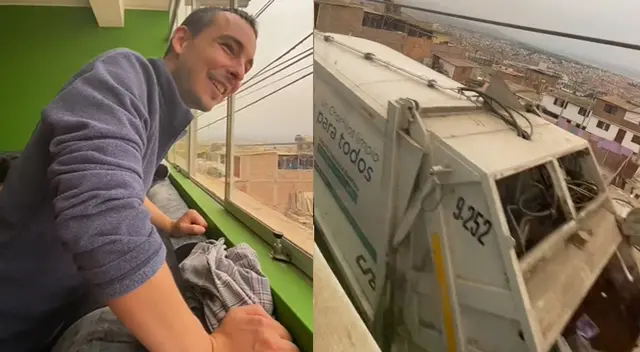 Italiano llega a casa de su esposa peruana, pasa camión de la basura con música y hace lo impensado.