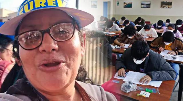 La madre de familia no dudó en alentar a su hijo en el examen de admisión de la UNI 2023. La madre de familia no dudó en alentar a su hijo en el examen de admisión de la UNI 2023.