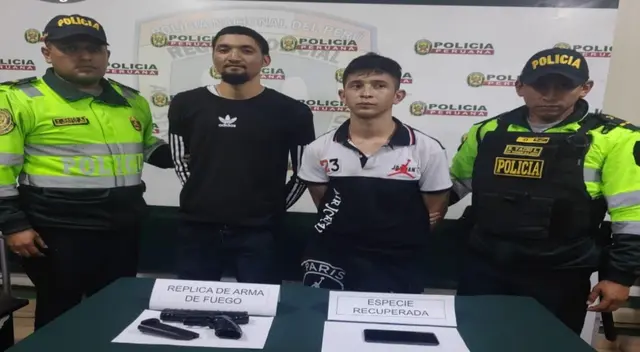 Serenazgo y la policía capturaron a Jhon Javier Sebastián y Simón Martínez, porque habrían asaltado un minimarket en Lince