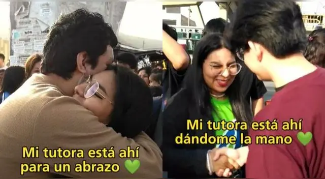 Profesora 'reparte' abrazos a jóvenes que van a rendir examen de admisión a la UNI y es viral en TikTok.
