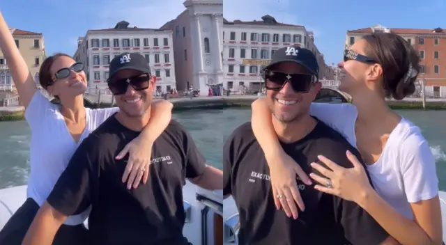 Natalie Vértiz y Yaco Eskenazi están de 'luna de miel' en Venecia, Italia.