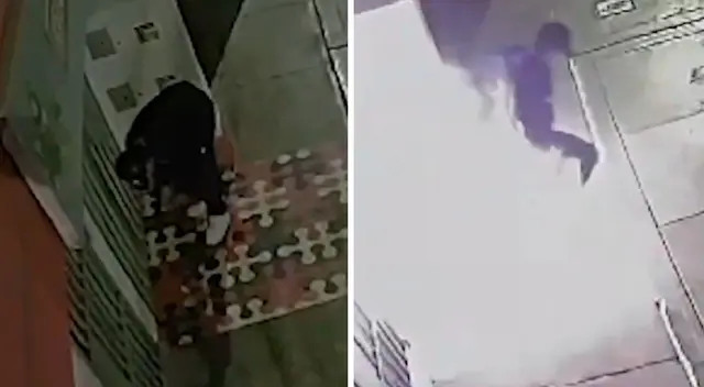 El delincuente no imaginó que el fuego se iba a expandir rápido y terminó quemándose.