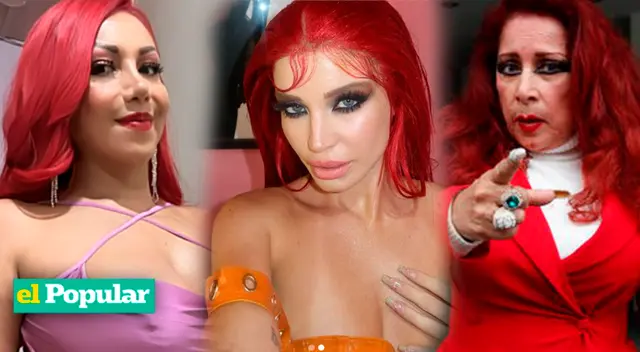 Flavia Laos impacta con peluca color rojo. Flavia Laos impacta con peluca color rojo.