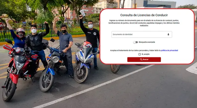 Conductores de motos podrán verificar si su brevete se encuentra registrado.