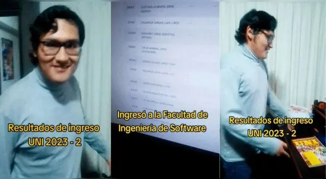 Joven tiene incidente al buscar su nombre en resultados de la UNI y escena es viral en TikTok.