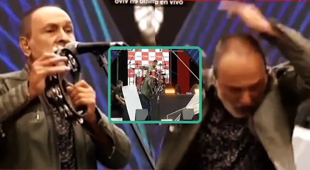 Pocho Prieto tiene duro golpe al caer lámina de vidrio sobre su cabeza durante concierto.