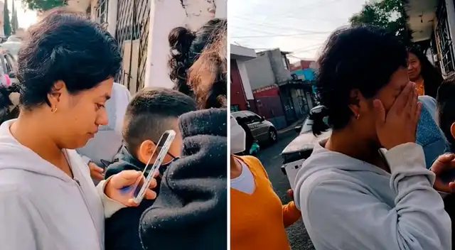 Una madre estalla en llanto al dejar a su pequeño al colegio y es viral.