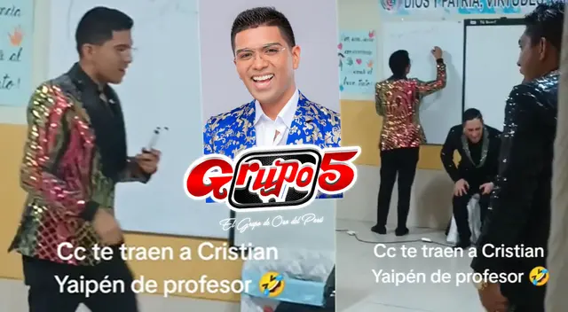 Joven peruano capta a líder del Grupo 5 en salón de clases.