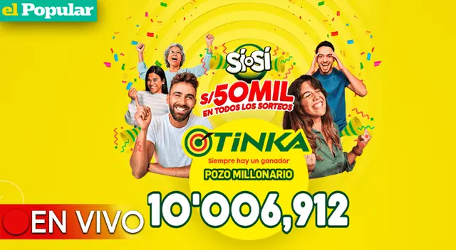 Conoce el nuevo monto del pozo millonario que sorteará La Tinka.