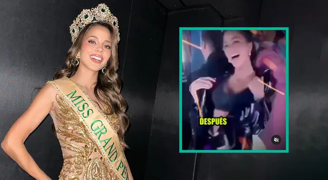 "Amor y fuego" revela aparente retoquito de Luciana Fuster cuando se encontraba en una fiesta.