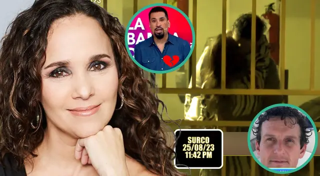 Érika Villalobos recibe a su galán misterioso a la hora en el que Aldo Miyashiro estaba conduciendo su programa.