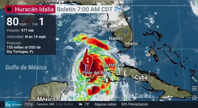 Huracán Idalia toca tierra en el noroeste de Florida en categoría 3 y con vientos de 205 km/h