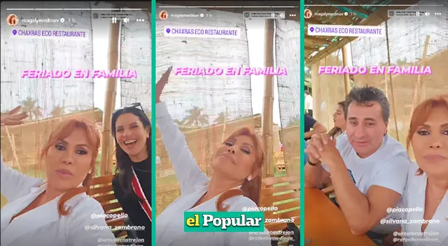 Magaly Medina la pasa muy bien en este feriado por Santa Rosa de Lima.