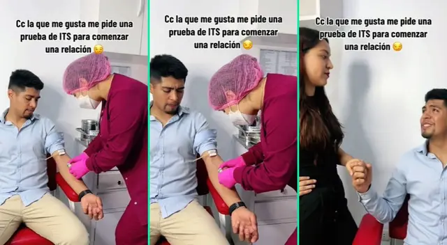 La prueba de ITS a la joven pareja fue viral en TikTok. La prueba de ITS a la joven pareja fue viral en TikTok.