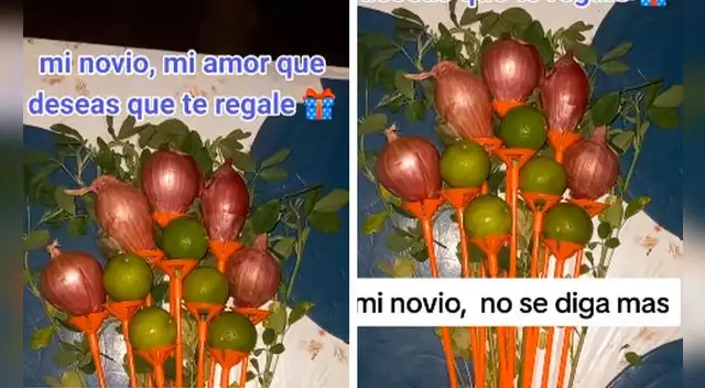 Joven pide a su novio que le regale algo caro y este la sorprende con singular ramo: "Muy costoso"