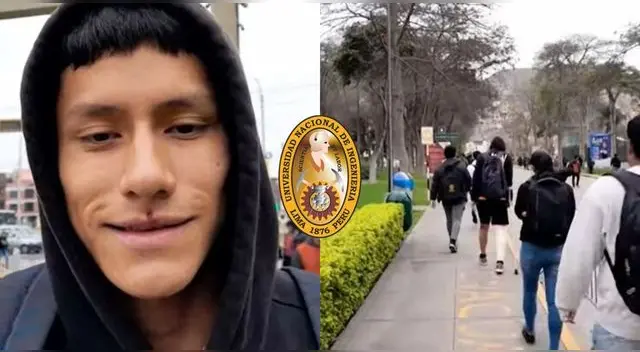 Estudiante de la UNI no se pierde el primer día de clases y asiste en muletas.