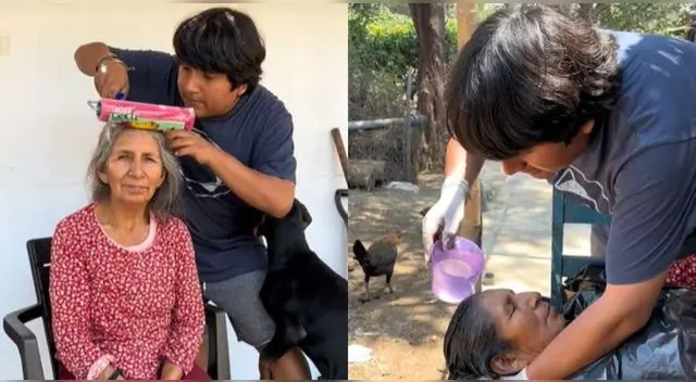 Sibenitoo pinta el cabello a su madre, pero su perrito se roba el show y es viral en TikTok. Sibenitoo pinta el cabello a su madre, pero su perrito se roba el show y es viral en TikTok.