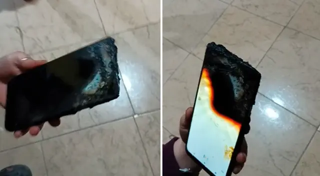 Una usuaria se volvió viral al presentar como es que su teléfono funciona tras haberse quemado. Una usuaria se volvió viral al presentar como es que su teléfono funciona tras haberse quemado.