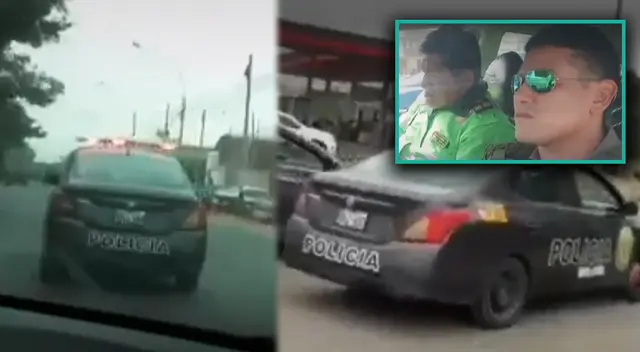 Policías se dan a la fuga en su patrullero tras haber sido acusados de coima en Carabayllo.