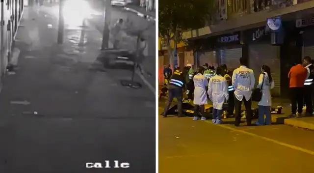 La escena de terror quedó registrada por las cámaras de seguridad de Gamarra. La escena de terror quedó registrada por las cámaras de seguridad de Gamarra.