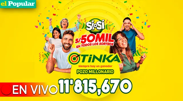 Conoce el nuevo monto del pozo millonario que sorteará La Tinka.